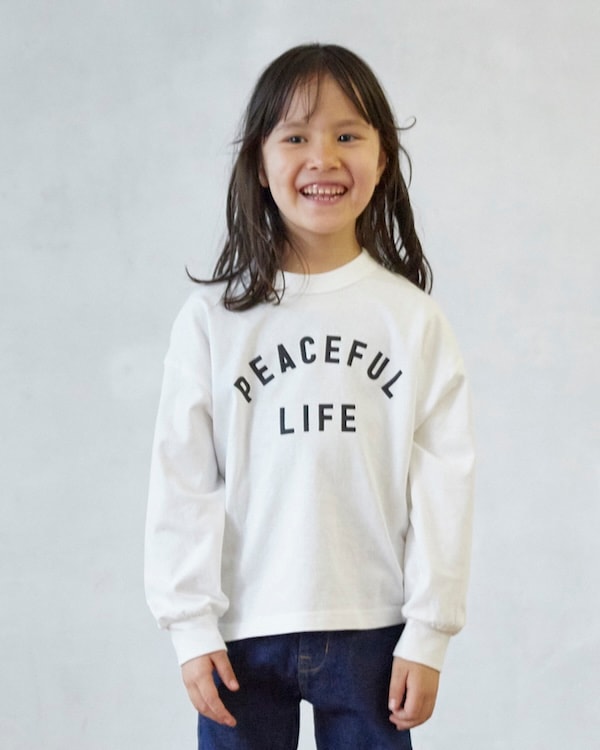 【26PS先行販売】PEACEFUL LIFE L/S Tシャツ / ホワイト