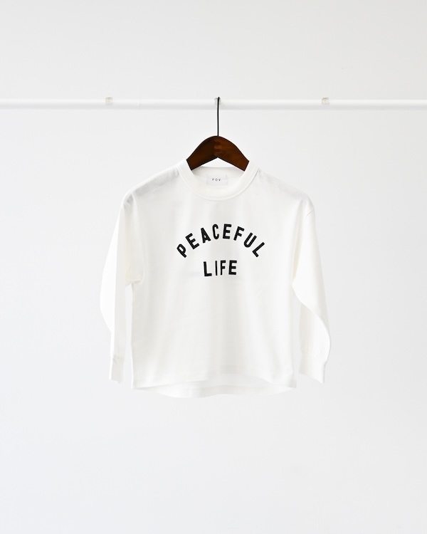 【26PS先行販売】PEACEFUL LIFE L/S Tシャツ / ホワイト