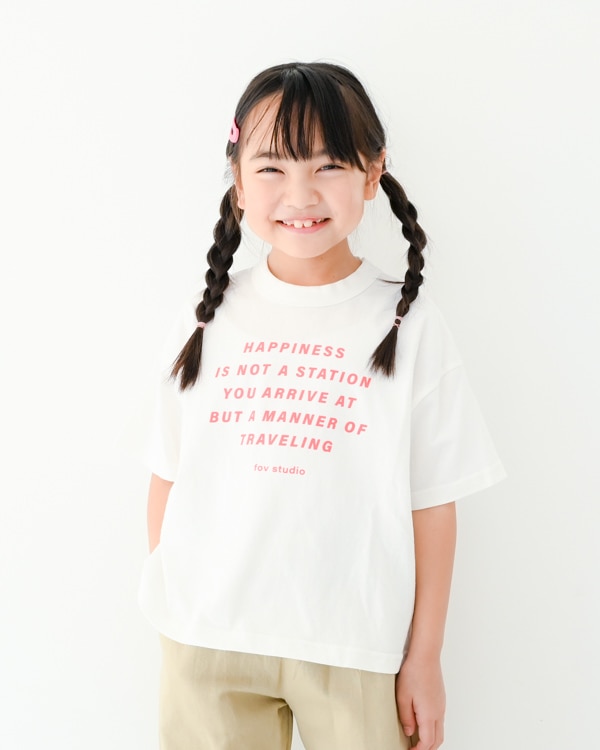 【フォブ】HAPPINESS Tシャツ / ホワイト