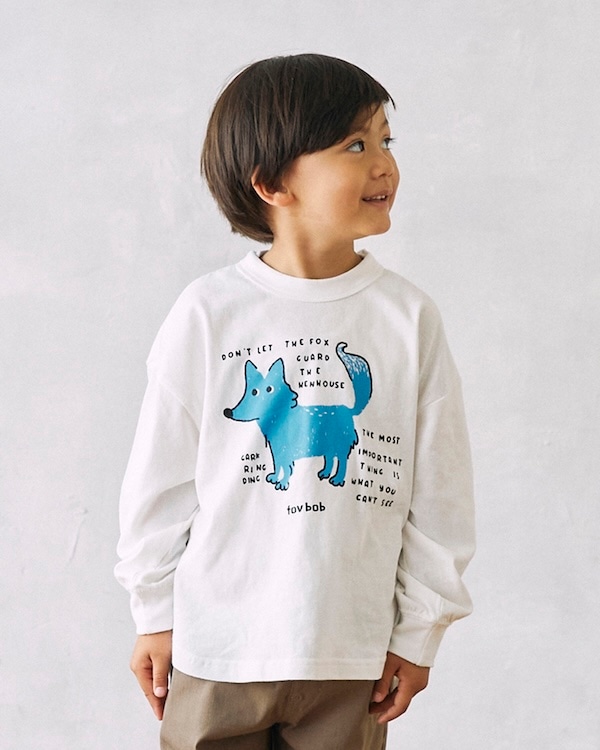 【26PS】F/B DOG L/S Tシャツ / サンド