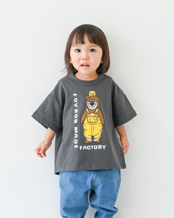 【フォブ】F/B BEAR Tシャツ / チャコールグレー