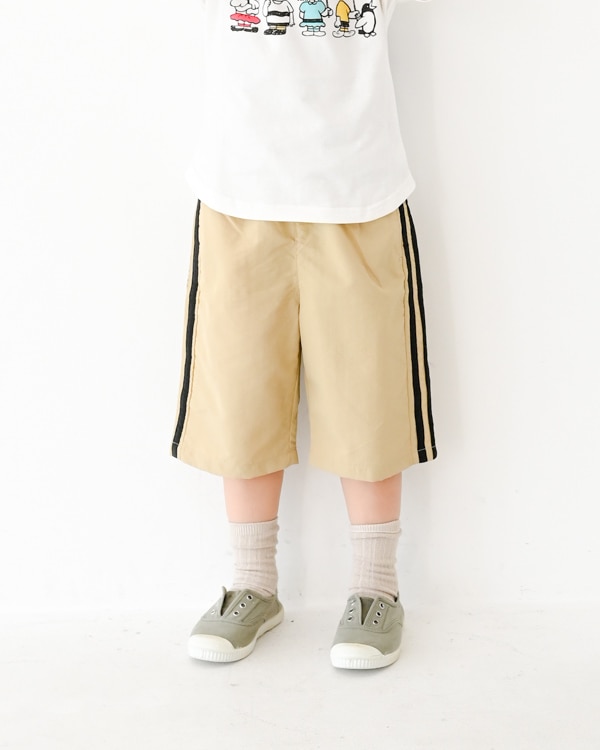【セカンド】ラインハーフパンツ / ベージュ