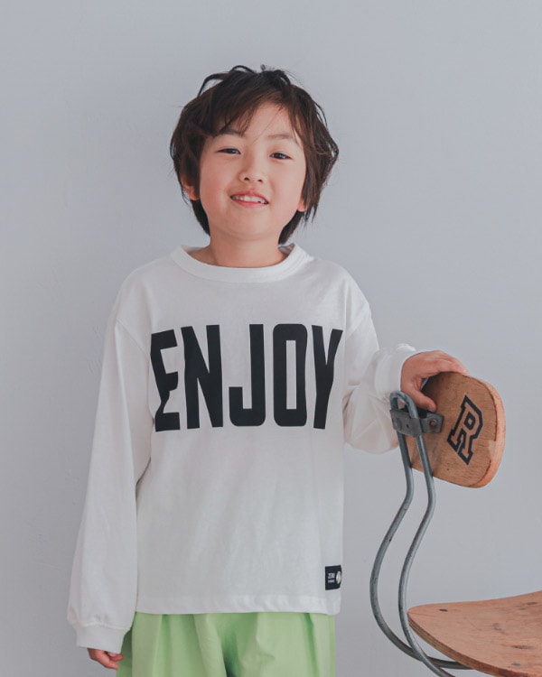 【26PS】ENJOYロングTシャツ / オフホワイト
