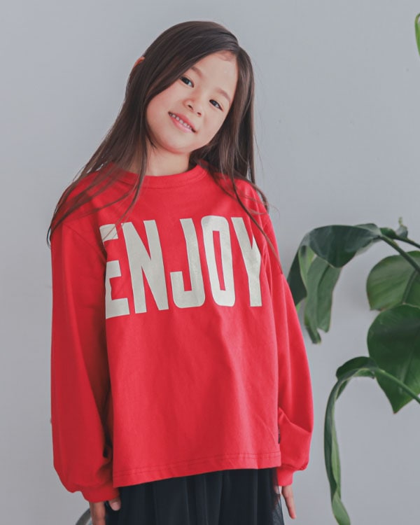 【26PS】ENJOYロングTシャツ / レッド