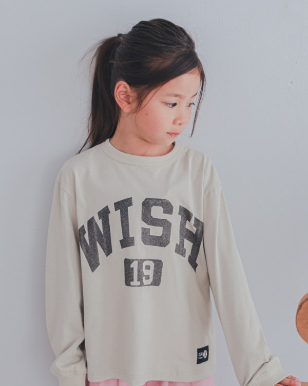 【26PS】WISHロングTシャツ / チャコールグレー