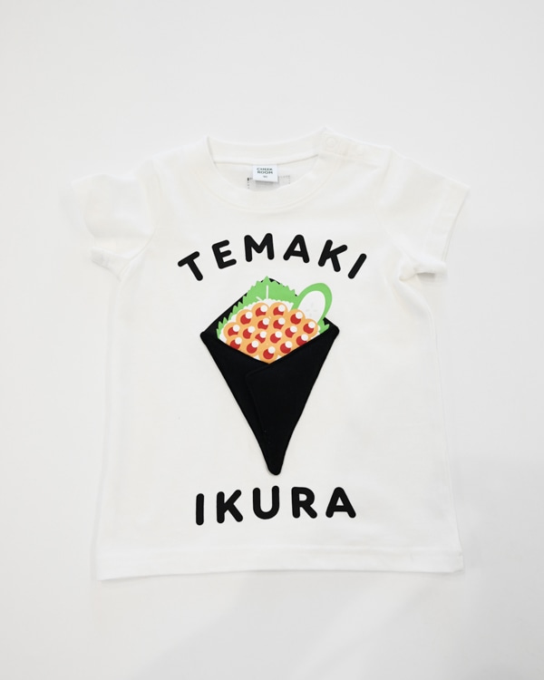 【チークルーム】手巻きいくら Tシャツ / オフホワイト