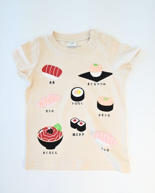 【チークルーム】まぐろ祭り Tシャツ / アイボリー