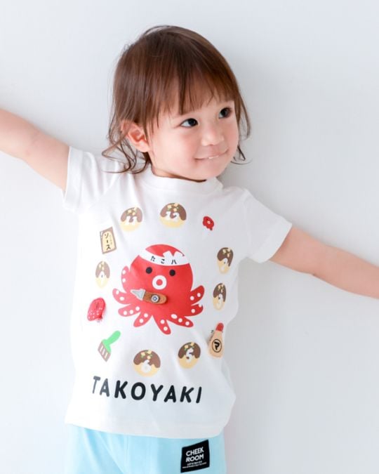 【チークルーム】たこ焼き時計 Tシャツ / イエロー