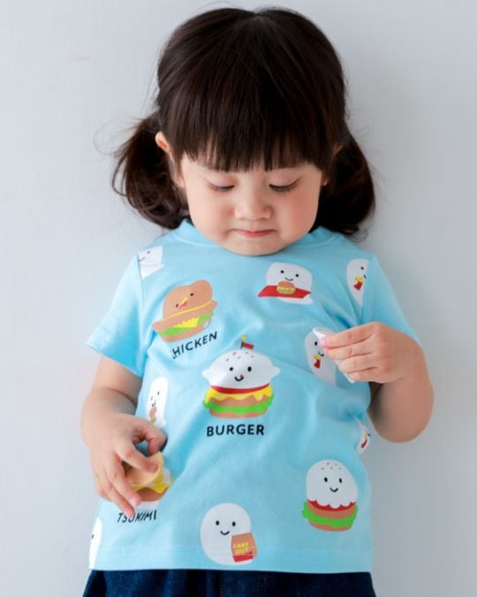 【チークルーム】おばけバーガー Tシャツ / ピンク