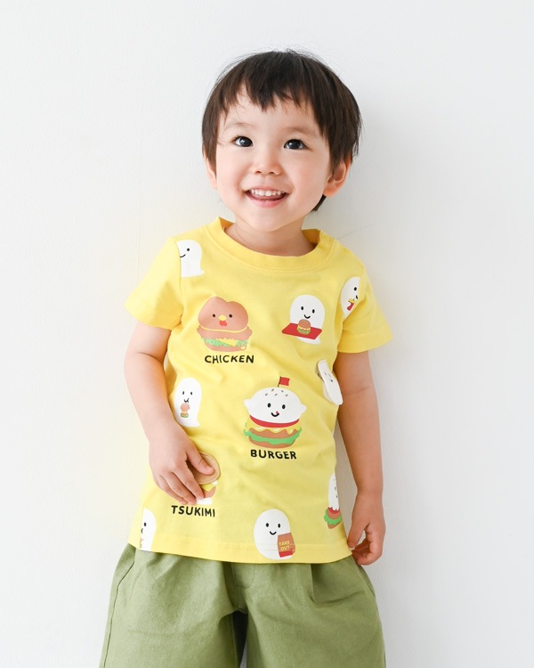 【チークルーム】おばけバーガー Tシャツ / サックス