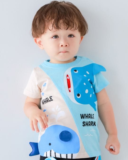 【26SS】くじらとさめ Tシャツ / パープル