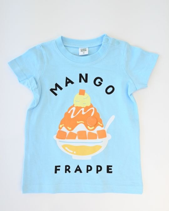【チークルーム】マンゴーかき氷 Tシャツ / サックス