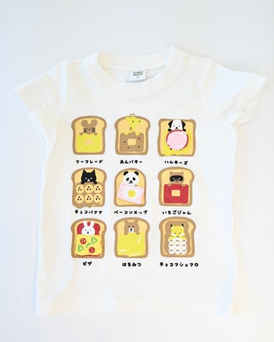 【チークルーム】いろんなパン Tシャツ / サックス