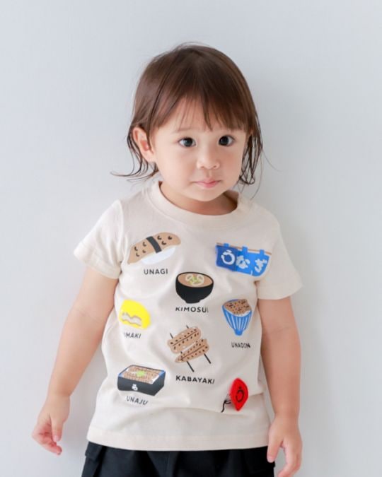 【チークルーム】うなぎづくし Tシャツ / アイボリー