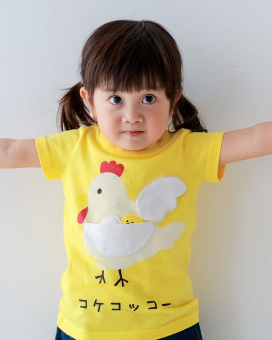 【チークルーム】コケコッコー Tシャツ / ピンク