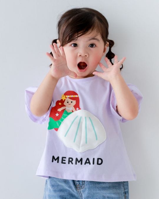 【チークルーム】マーメイド Tシャツ / ピンク