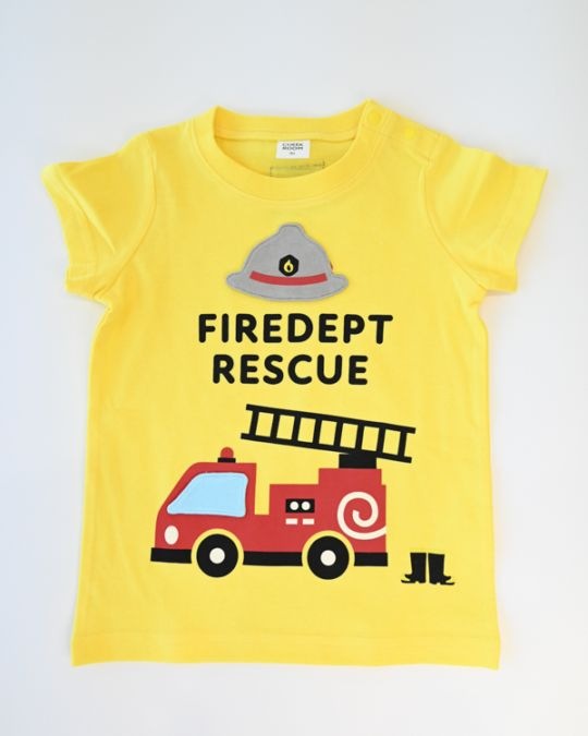 【チークルーム】消防車 Tシャツ / オフホワイト