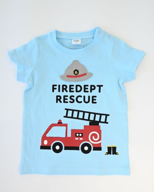 【チークルーム】消防車 Tシャツ / オフホワイト
