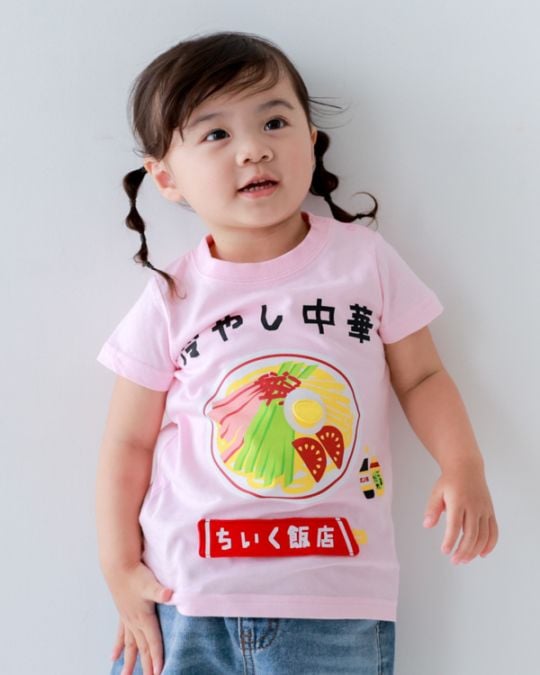 【チークルーム】冷やし中華 Tシャツ / ピンク