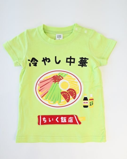 【チークルーム】冷やし中華 Tシャツ / ライトグリーン