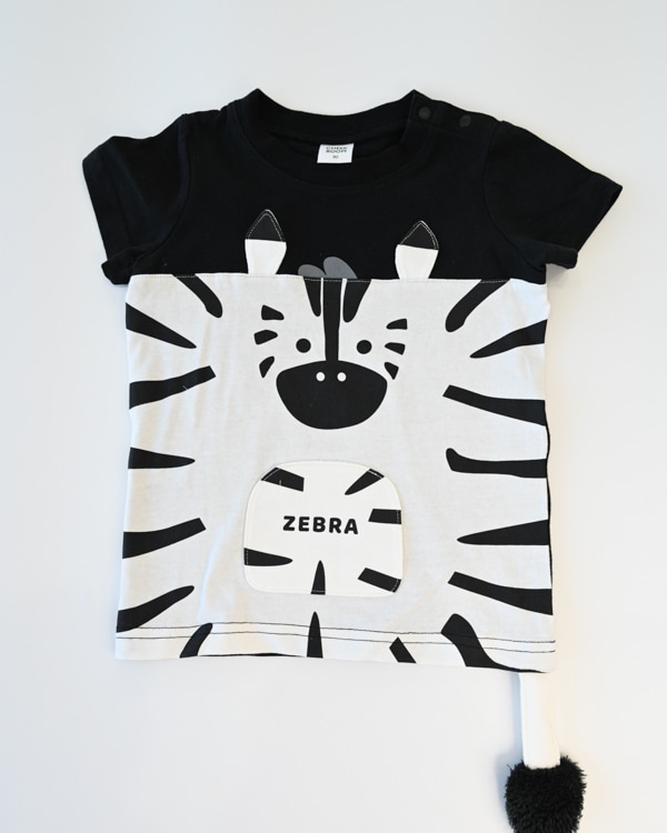 【チークルーム】しまうま Tシャツ / ライトグリーン