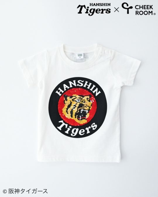 【チークルーム】阪神タイガース限定コラボ スパンコール Tシャツ / ピンク