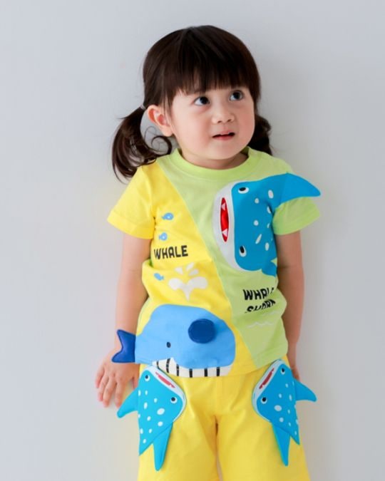 【チークルーム】ジンベイザメ ハーフパンツ / イエロー