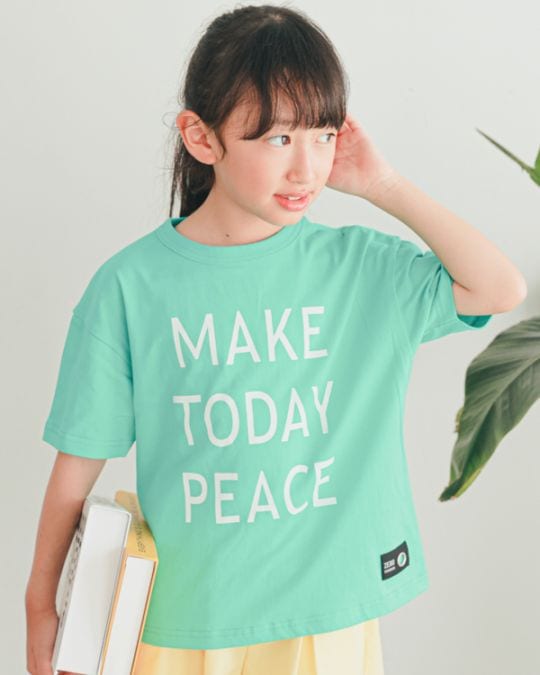 【ゼロスタンダード】MAKE TODAY PEACE Tシャツ / ブルー