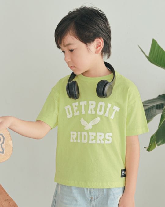 【ゼロスタンダード】DETROIT RIDERS Tシャツ / ライトグリーン