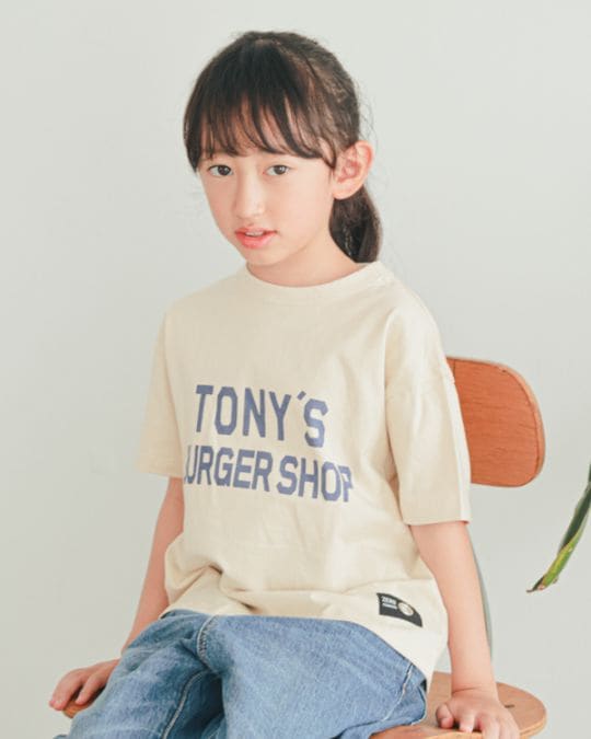 【ゼロスタンダード】TONY'S BURGER SHOP Tシャツ / アイボリー