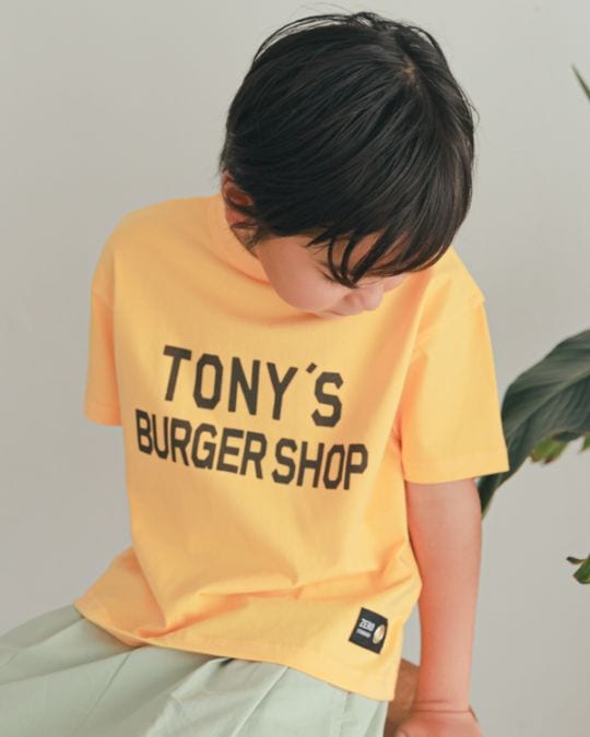 【ゼロスタンダード】TONY'S BURGER SHOP Tシャツ / イエロー