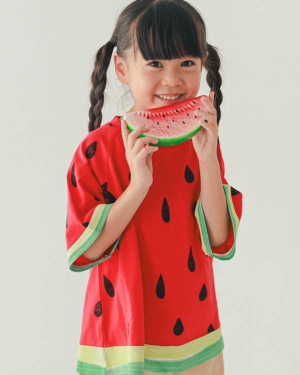 【ニコフラート】フルーツなりきり Tシャツ / グリーン