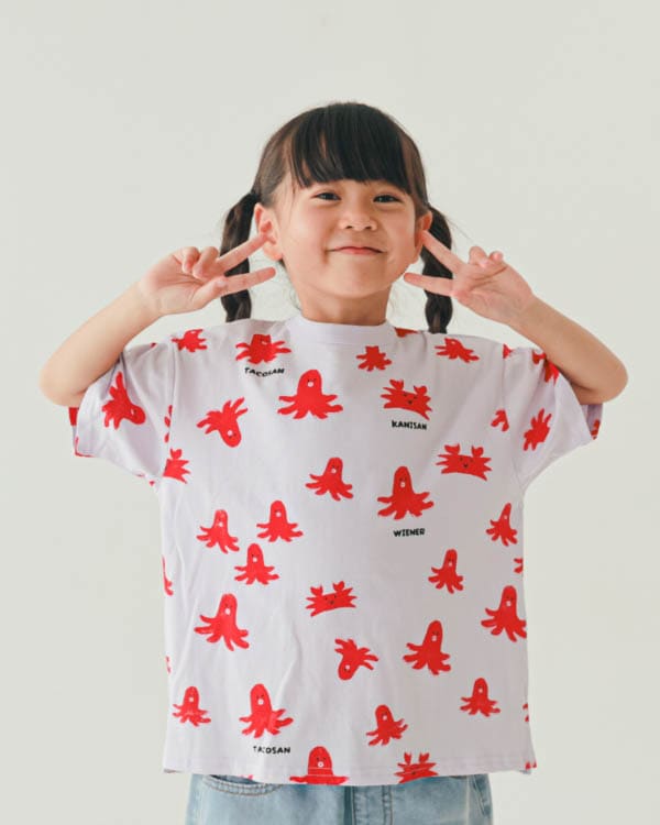 【ニコフラート】タコさんTシャツ / アイボリー
