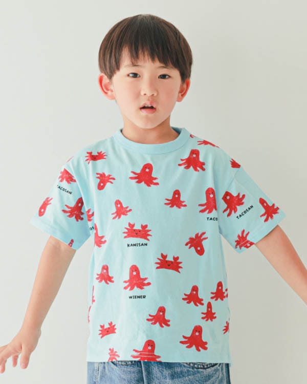 【ニコフラート】タコさんTシャツ / アイボリー