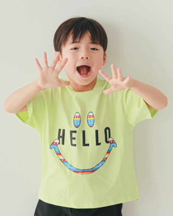 【ニコフラート】ハロー Tシャツ / ライトグリーン