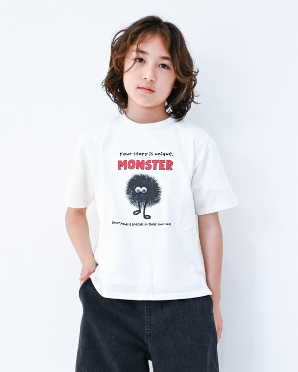 【ニコフラート】キョロキョロ Tシャツ / ライトグリーン
