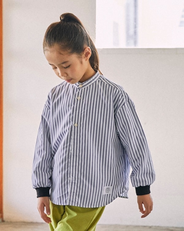 【ジェネレーター】ストライプシャツ / グレー