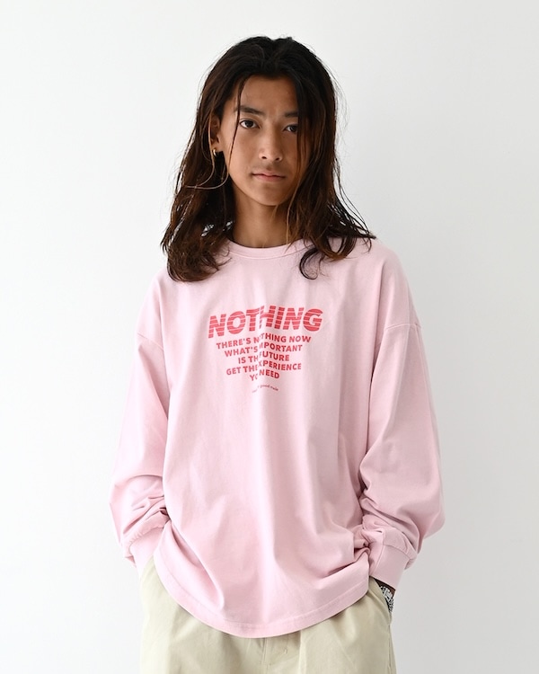 【ジェネレーター】NOTHING L/S Tシャツ / ピンク