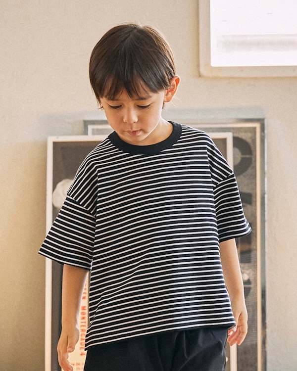 【ジェネレーター】ボーダーTシャツ / ブラック