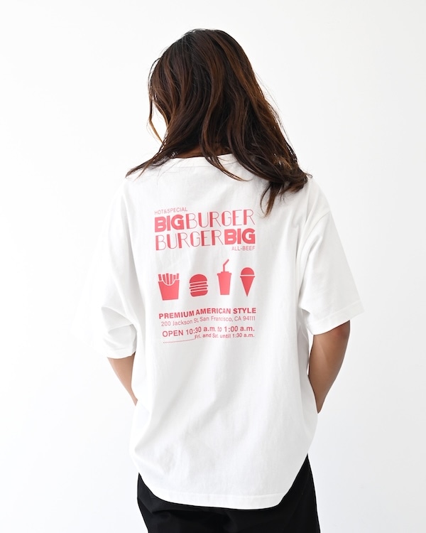 【ジェネレーター】BIG BURGER Tシャツ / ピンク
