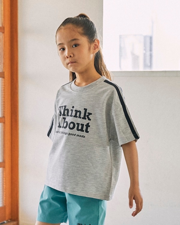 【ジェネレーター】Think About 袖ラインプルオーバー / 杢グレー