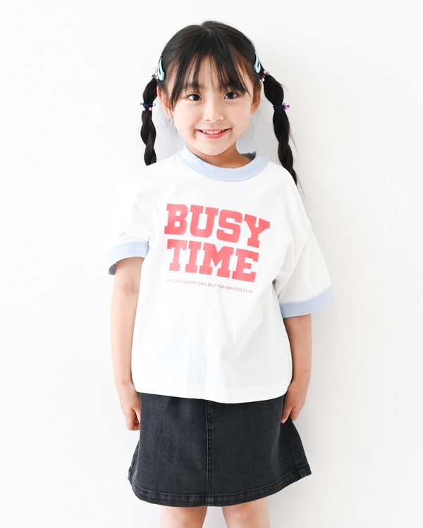 【フォブ】BUSY TIME Tシャツ / ピンク