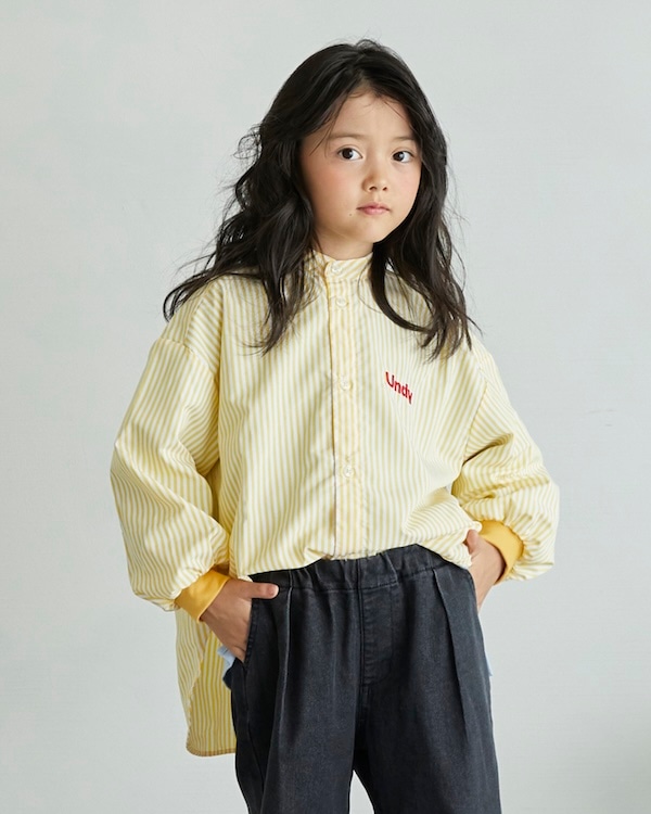 【アンディニー】ストライプシャツ / イエロー