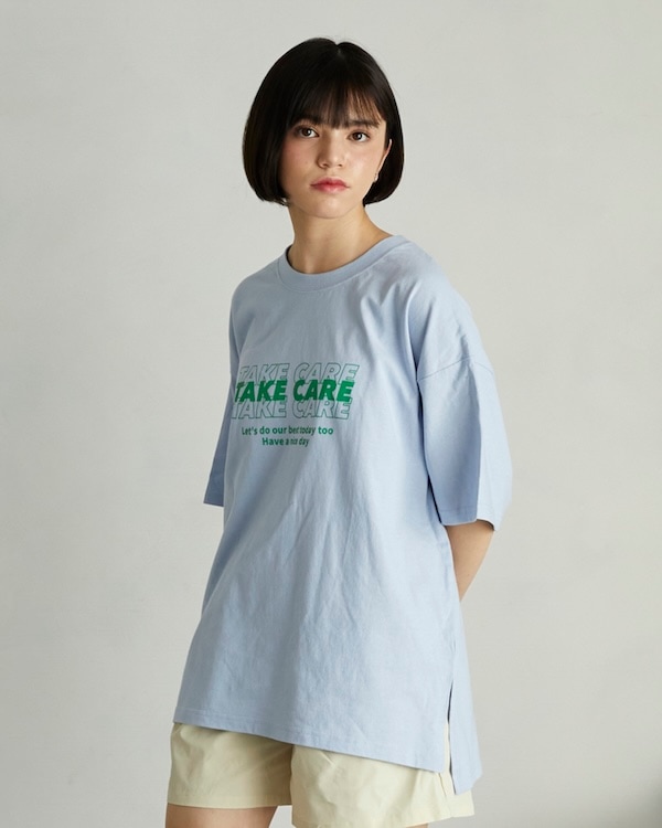 【アンディニー】TAKE CARE Tシャツ / サックス