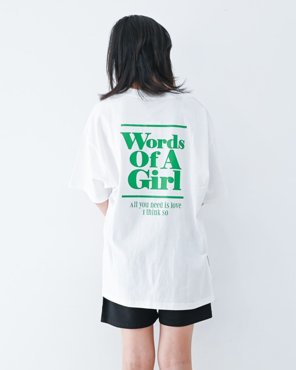 【アンディニー】Words of Tシャツ / ホワイト