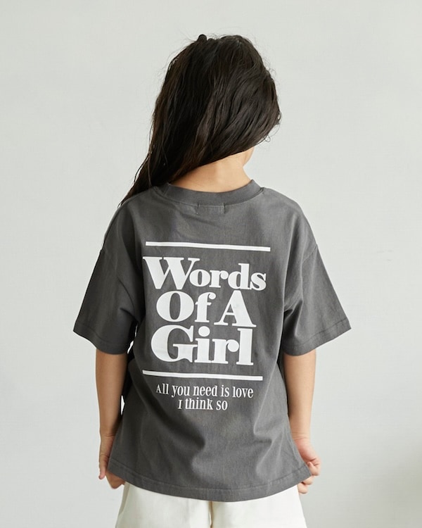 【アンディニー】Words of Tシャツ / チャコールグレー