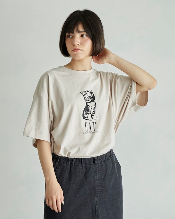 【アンディニー】CAT Tシャツ / サックス