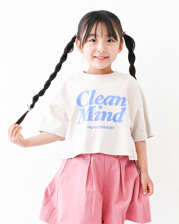 【アンディニー】Clean Mind ショート Tシャツ / ピンク