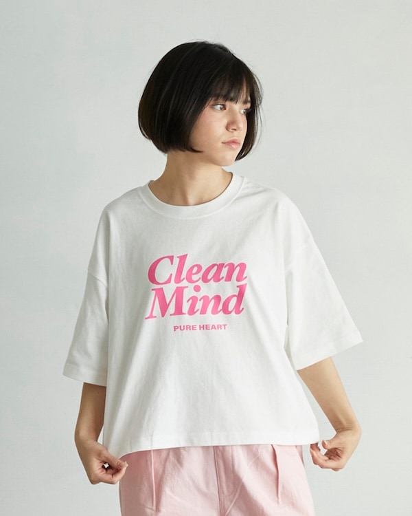 【アンディニー】Clean Mind ショート Tシャツ / ホワイト