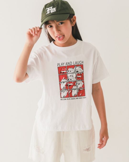 【ジーンズベー】PLAY AND LAUGH Tシャツ / オフホワイト